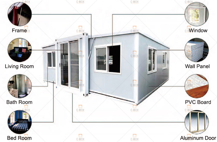 20ft expandable container house
