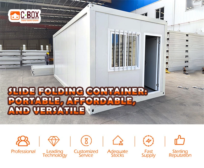 slide folding container