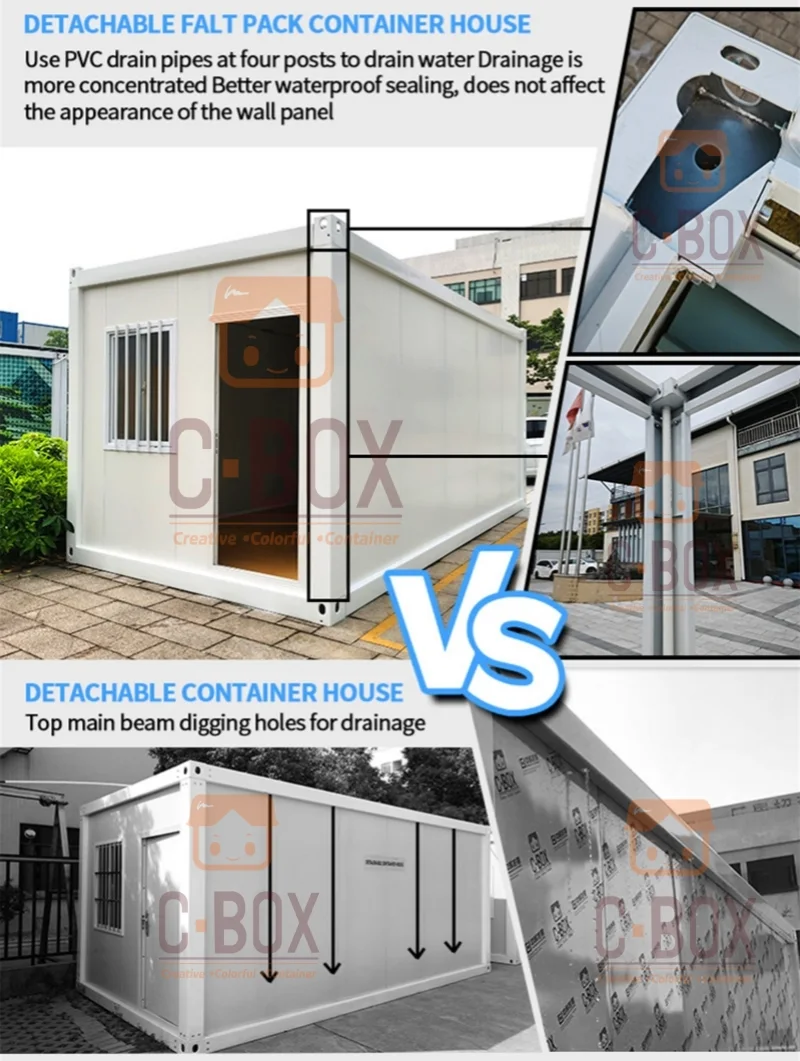 detachable flat pack container house