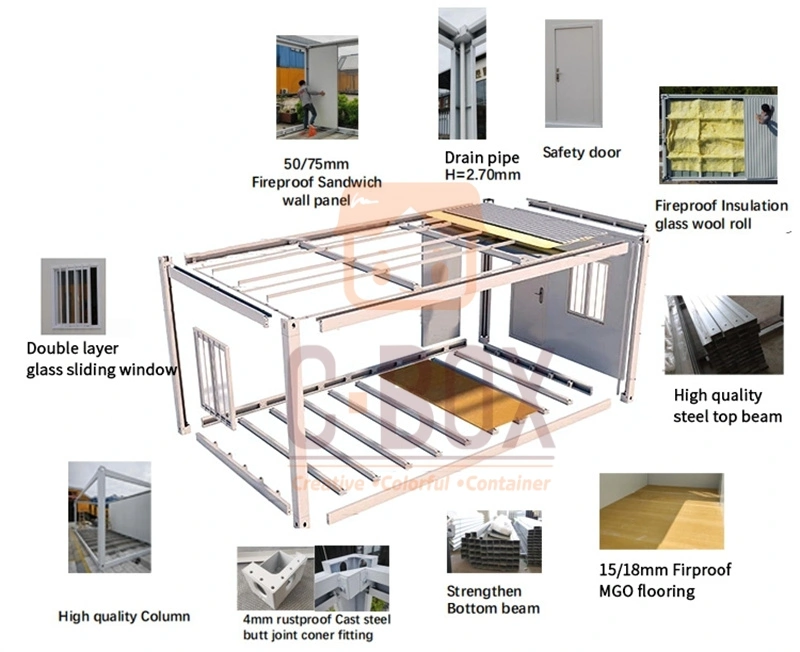 detachable flat pack container house