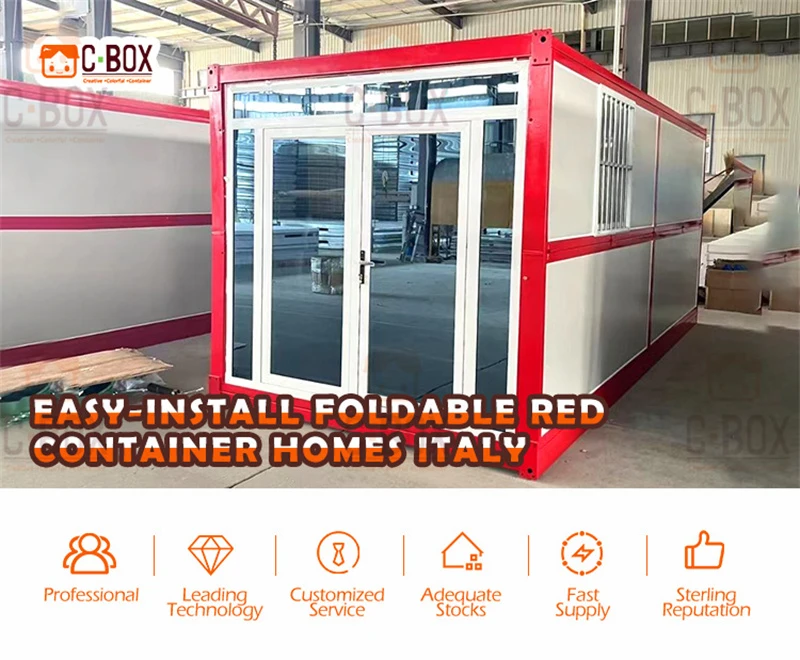 red foldable container house
