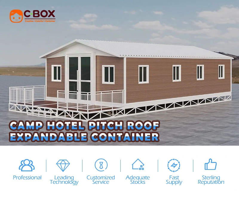 camp hotel pitch roof container