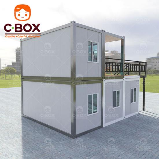 modular home with balcony