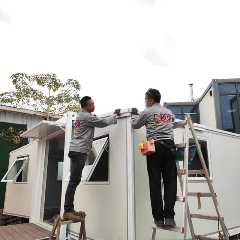 Installation of Expandable Container House